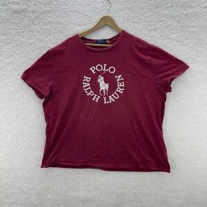 Polo Ralph Lauren Shirt Mens XXL Red Big Pony Logo Classic Fit Preppy Luxury